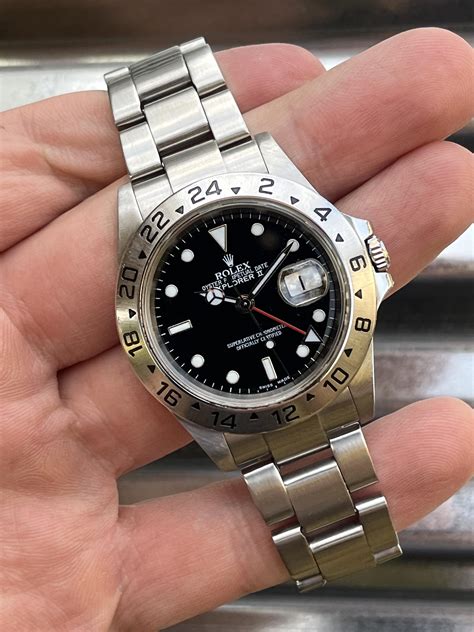 rolex explorer ii 16570 no holes|Rolex Explorer II size comparison.